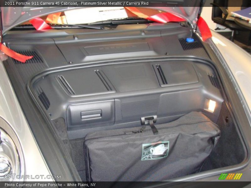 Platinum Silver Metallic / Carrera Red 2011 Porsche 911 Carrera 4S Cabriolet
