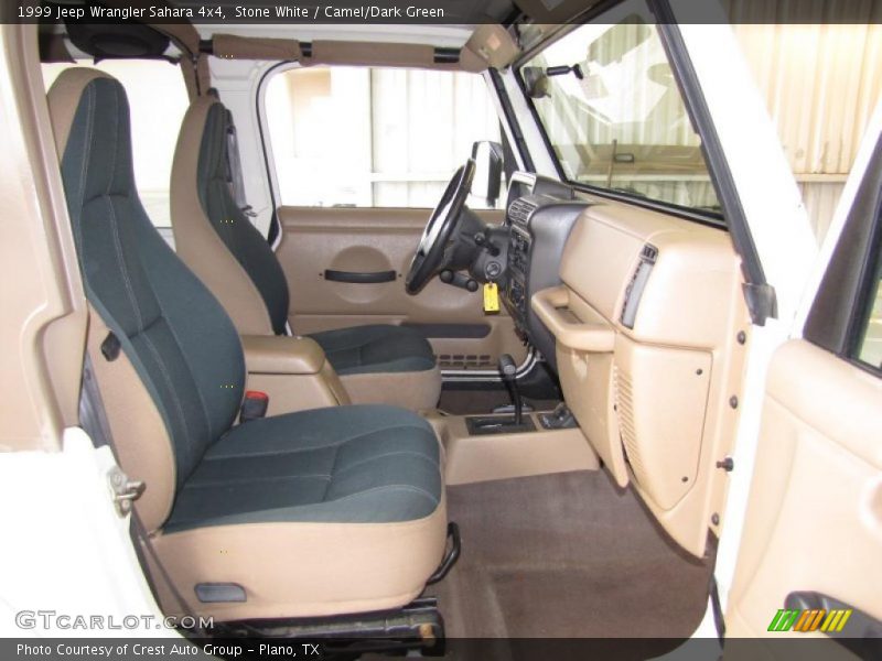 Stone White / Camel/Dark Green 1999 Jeep Wrangler Sahara 4x4