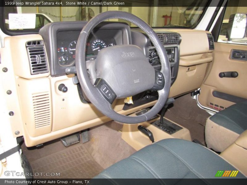 Stone White / Camel/Dark Green 1999 Jeep Wrangler Sahara 4x4