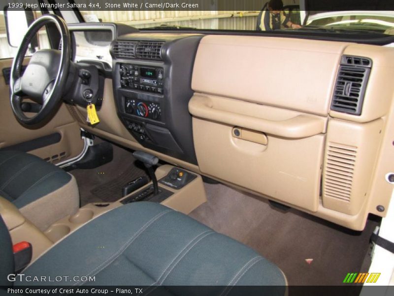 Stone White / Camel/Dark Green 1999 Jeep Wrangler Sahara 4x4