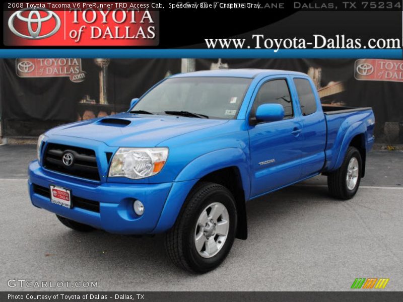 Speedway Blue / Graphite Gray 2008 Toyota Tacoma V6 PreRunner TRD Access Cab