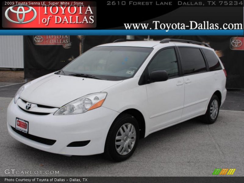 Super White / Stone 2009 Toyota Sienna LE