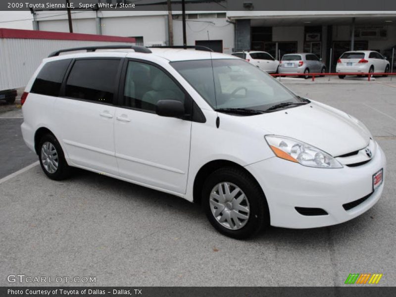 Super White / Stone 2009 Toyota Sienna LE
