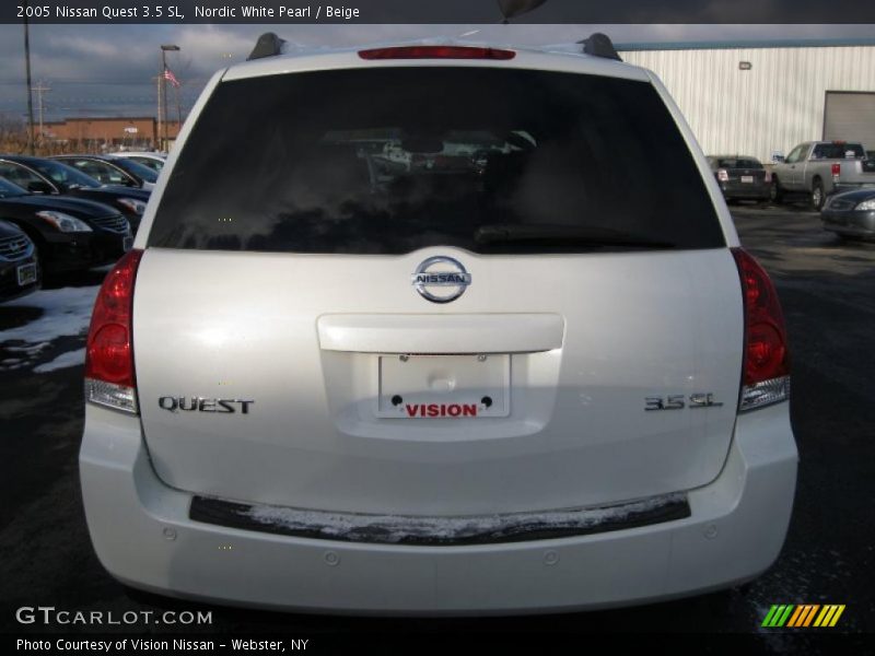 Nordic White Pearl / Beige 2005 Nissan Quest 3.5 SL