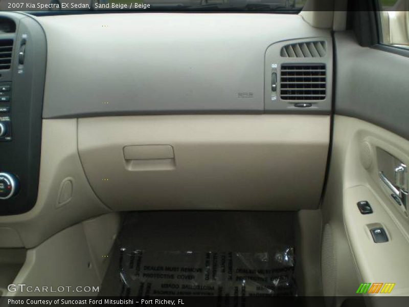 Sand Beige / Beige 2007 Kia Spectra EX Sedan