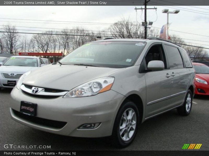 Silver Shadow Pearl / Stone Gray 2006 Toyota Sienna Limited AWD