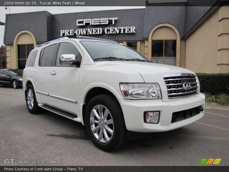 Tuscan White Pearl / Wheat 2009 Infiniti QX 56