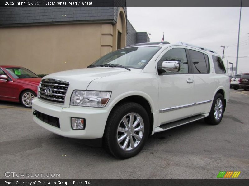 Tuscan White Pearl / Wheat 2009 Infiniti QX 56