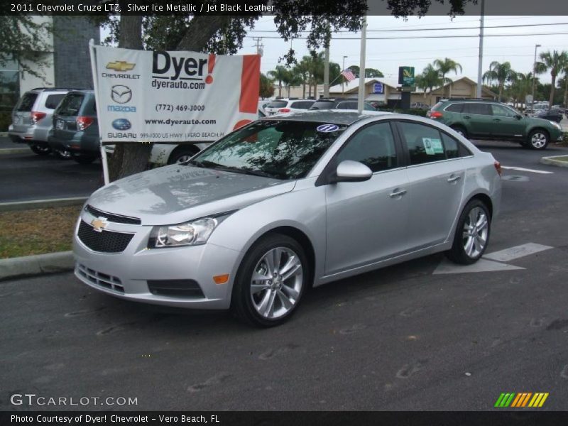 Silver Ice Metallic / Jet Black Leather 2011 Chevrolet Cruze LTZ