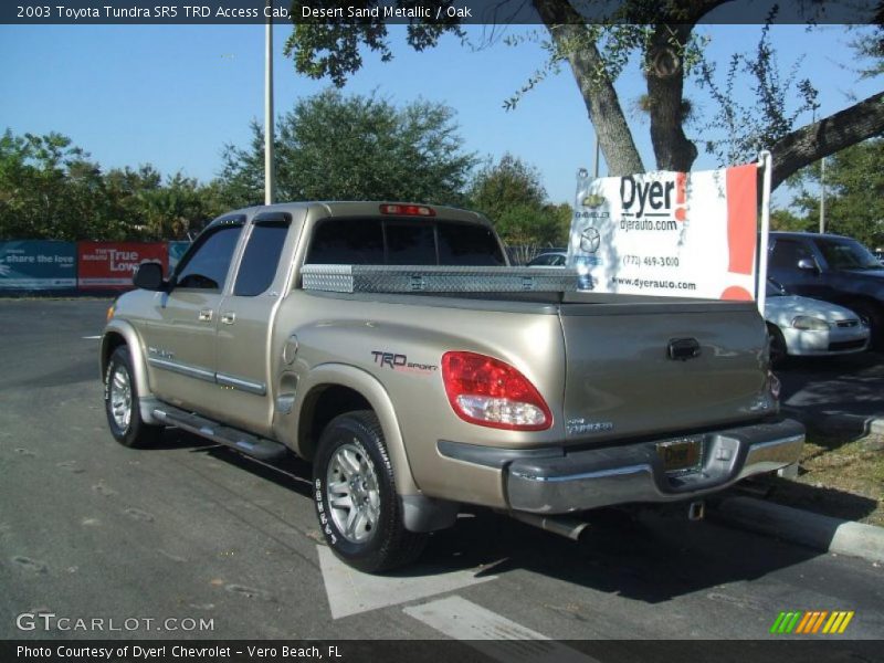 Desert Sand Metallic / Oak 2003 Toyota Tundra SR5 TRD Access Cab