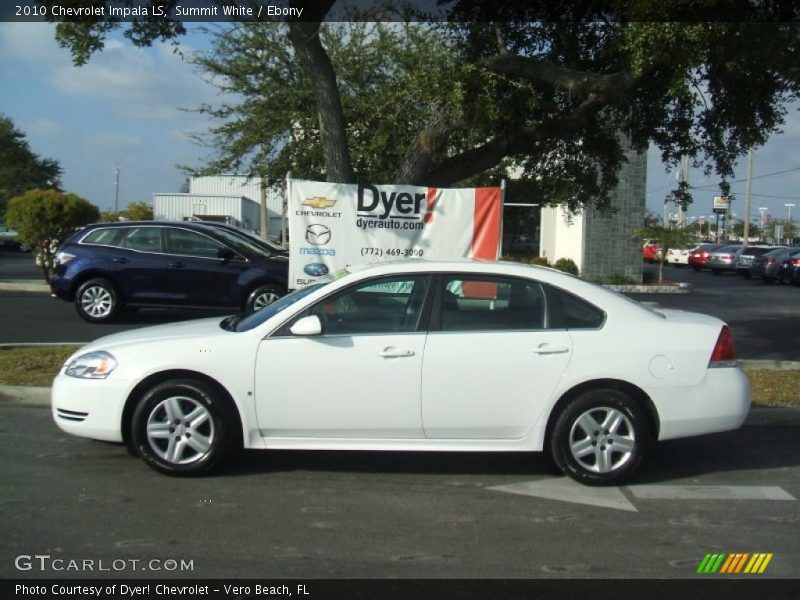 Summit White / Ebony 2010 Chevrolet Impala LS