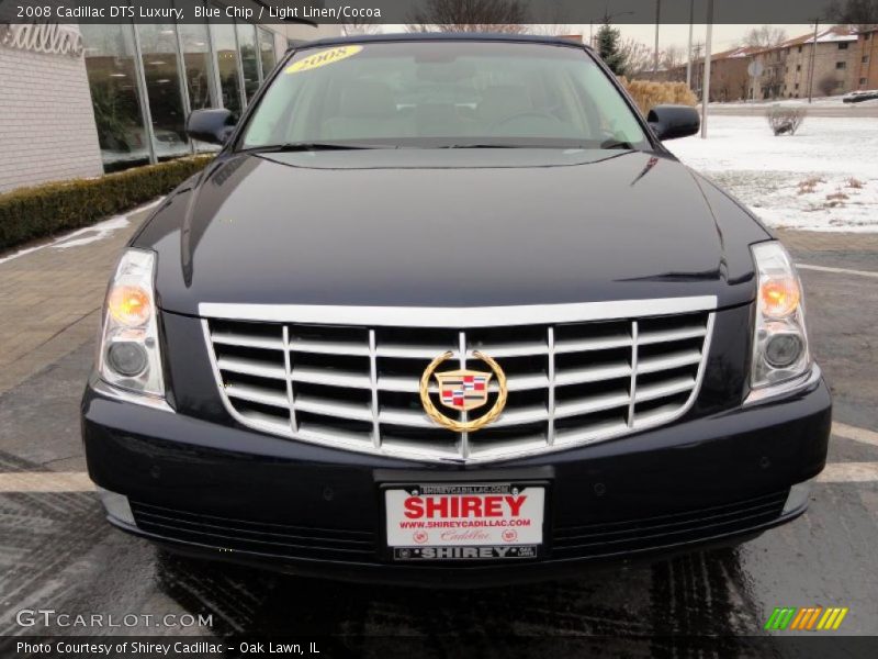 Blue Chip / Light Linen/Cocoa 2008 Cadillac DTS Luxury