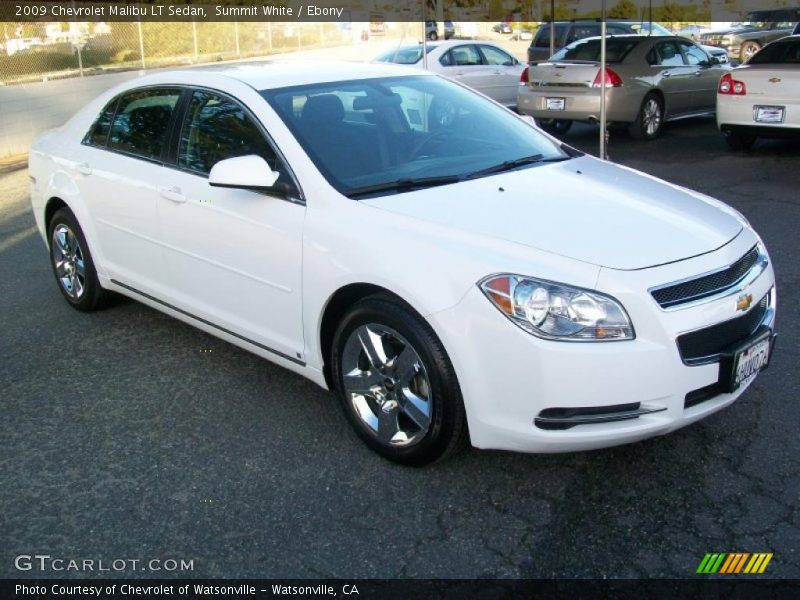 Summit White / Ebony 2009 Chevrolet Malibu LT Sedan