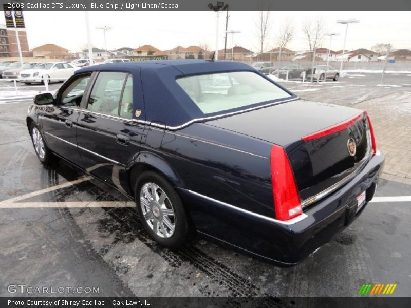 Blue Chip / Light Linen/Cocoa 2008 Cadillac DTS Luxury