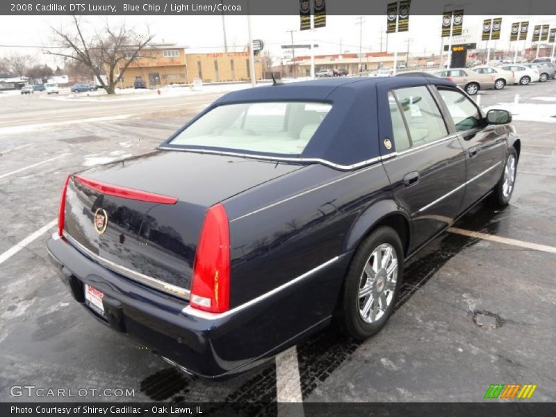 Blue Chip / Light Linen/Cocoa 2008 Cadillac DTS Luxury