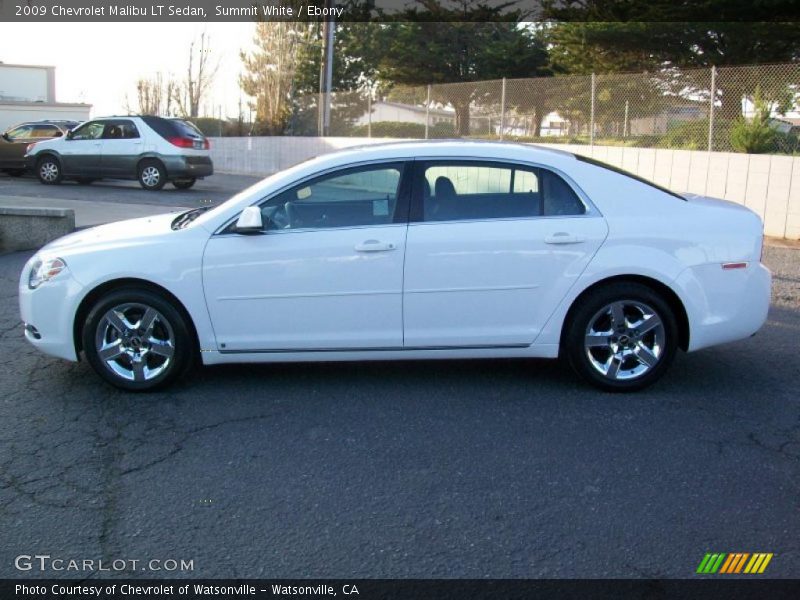 Summit White / Ebony 2009 Chevrolet Malibu LT Sedan