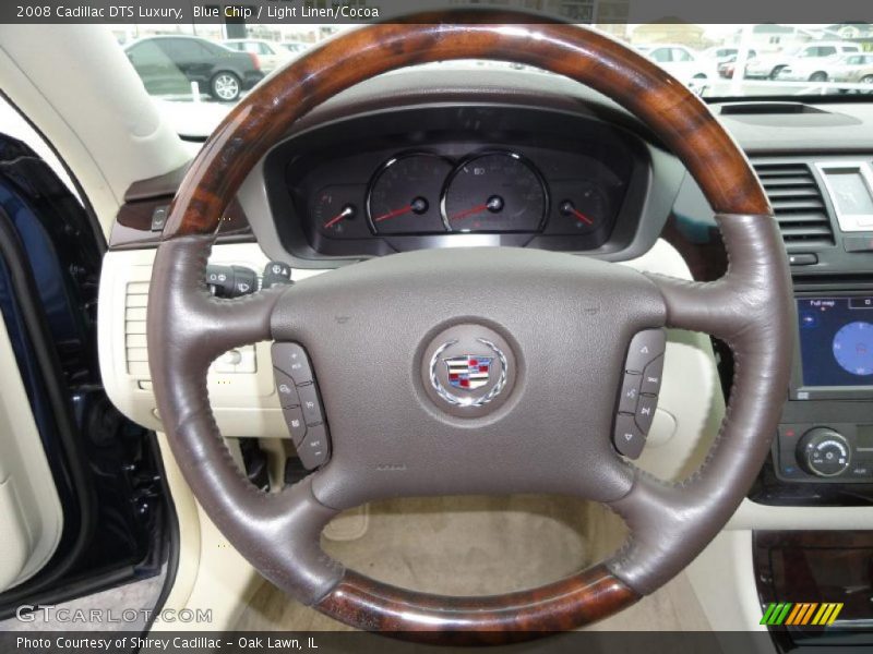 Blue Chip / Light Linen/Cocoa 2008 Cadillac DTS Luxury