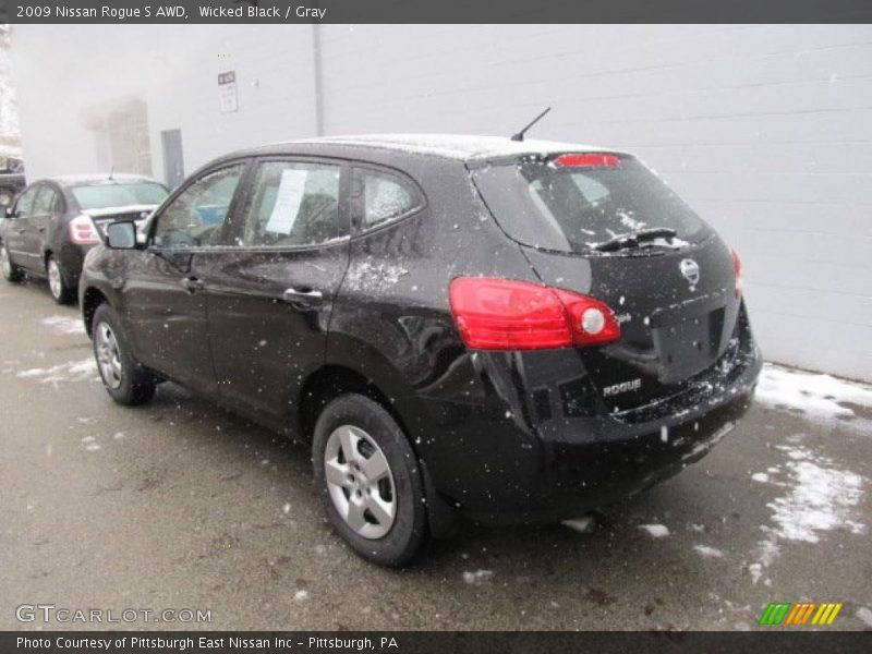 Wicked Black / Gray 2009 Nissan Rogue S AWD