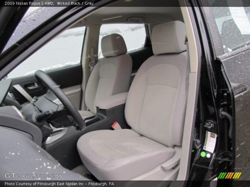 Wicked Black / Gray 2009 Nissan Rogue S AWD