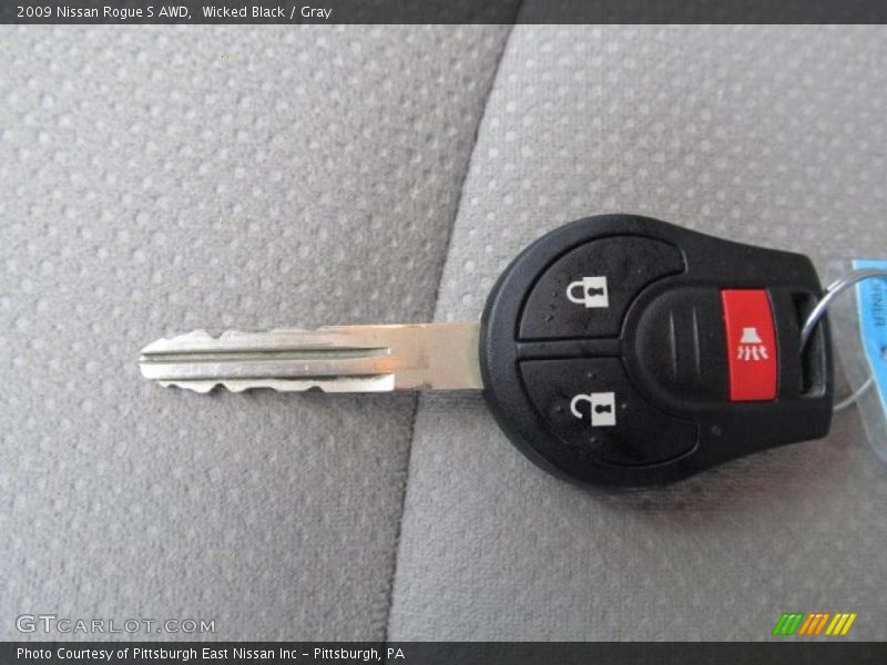 Wicked Black / Gray 2009 Nissan Rogue S AWD