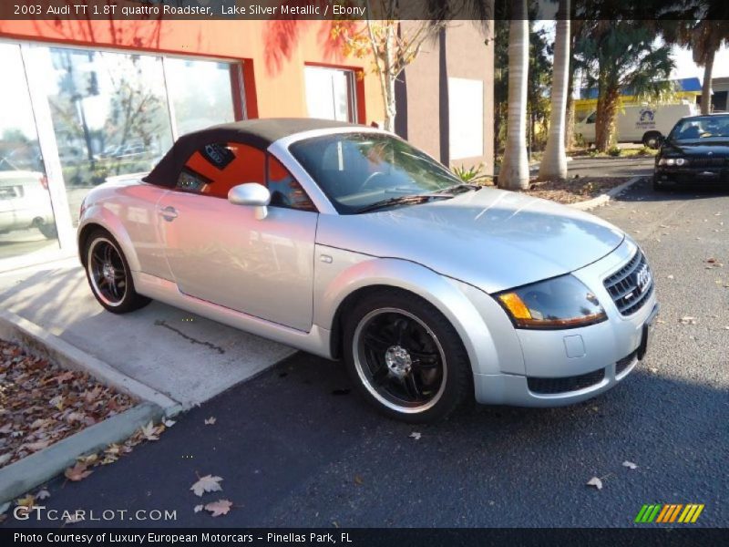 Lake Silver Metallic / Ebony 2003 Audi TT 1.8T quattro Roadster