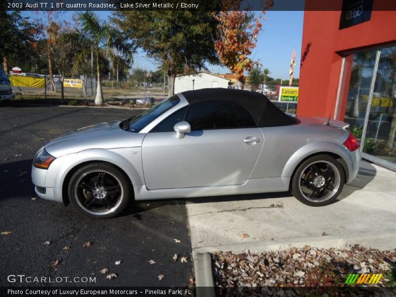 Lake Silver Metallic / Ebony 2003 Audi TT 1.8T quattro Roadster