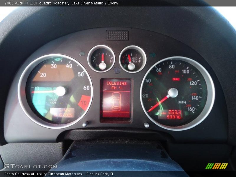 Lake Silver Metallic / Ebony 2003 Audi TT 1.8T quattro Roadster
