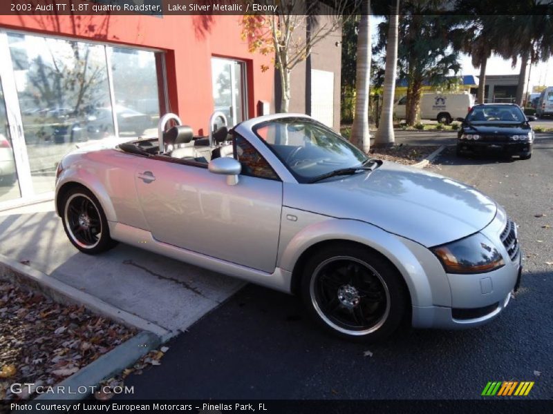 Lake Silver Metallic / Ebony 2003 Audi TT 1.8T quattro Roadster