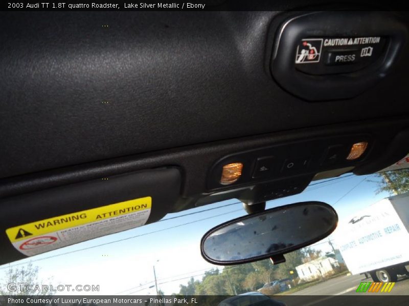 Lake Silver Metallic / Ebony 2003 Audi TT 1.8T quattro Roadster