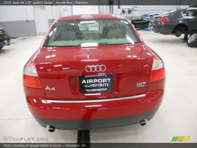 Amulet Red / Platinum 2003 Audi A4 1.8T quattro Sedan