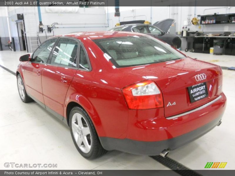 Amulet Red / Platinum 2003 Audi A4 1.8T quattro Sedan