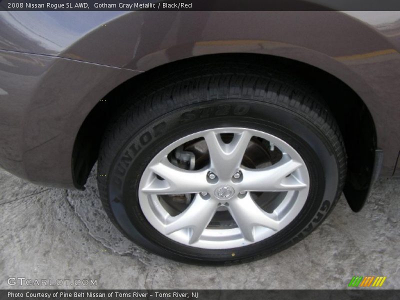 Gotham Gray Metallic / Black/Red 2008 Nissan Rogue SL AWD