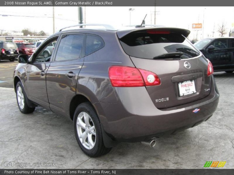 Gotham Gray Metallic / Black/Red 2008 Nissan Rogue SL AWD