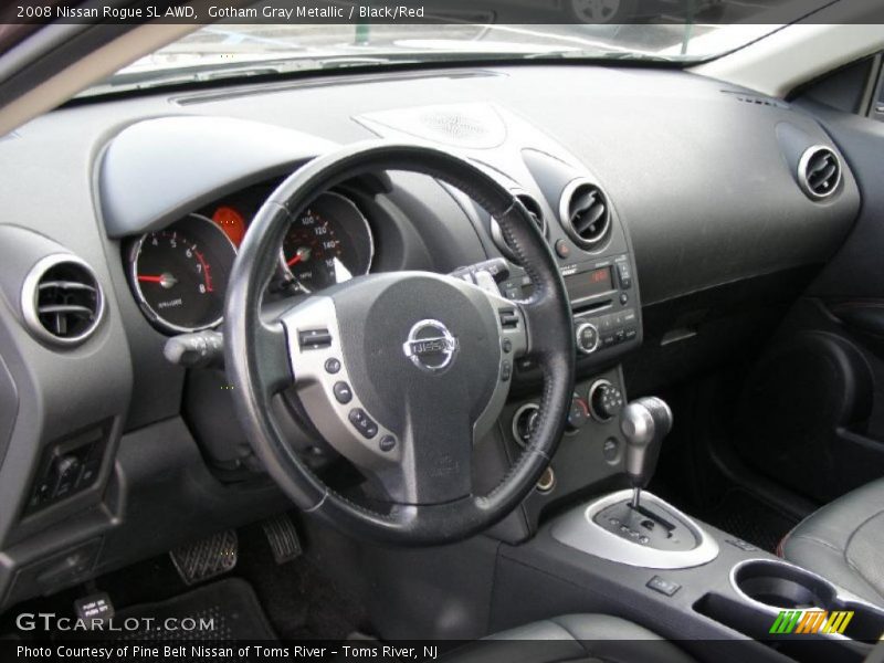 Gotham Gray Metallic / Black/Red 2008 Nissan Rogue SL AWD
