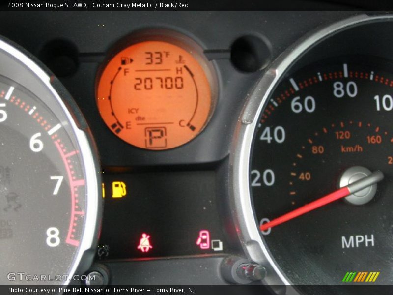 Gotham Gray Metallic / Black/Red 2008 Nissan Rogue SL AWD