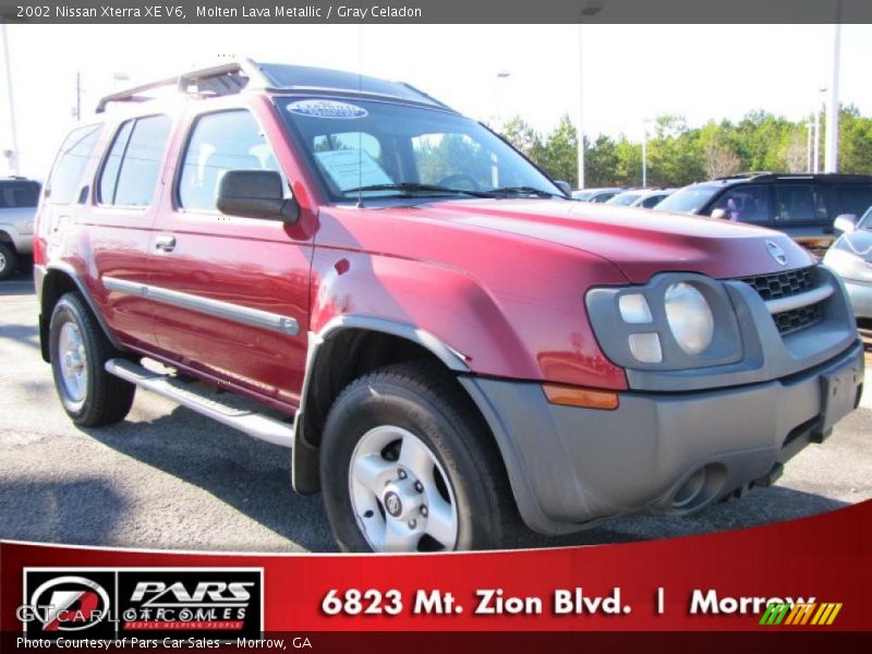 Molten Lava Metallic / Gray Celadon 2002 Nissan Xterra XE V6