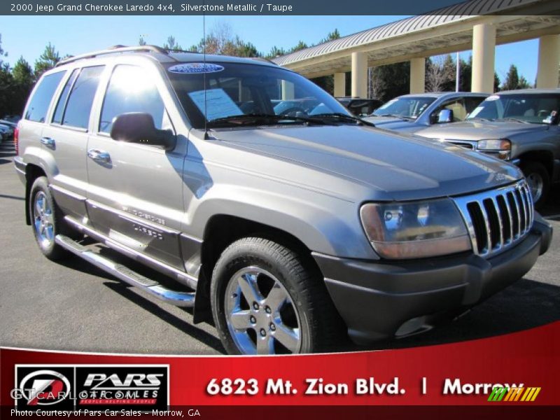 Silverstone Metallic / Taupe 2000 Jeep Grand Cherokee Laredo 4x4