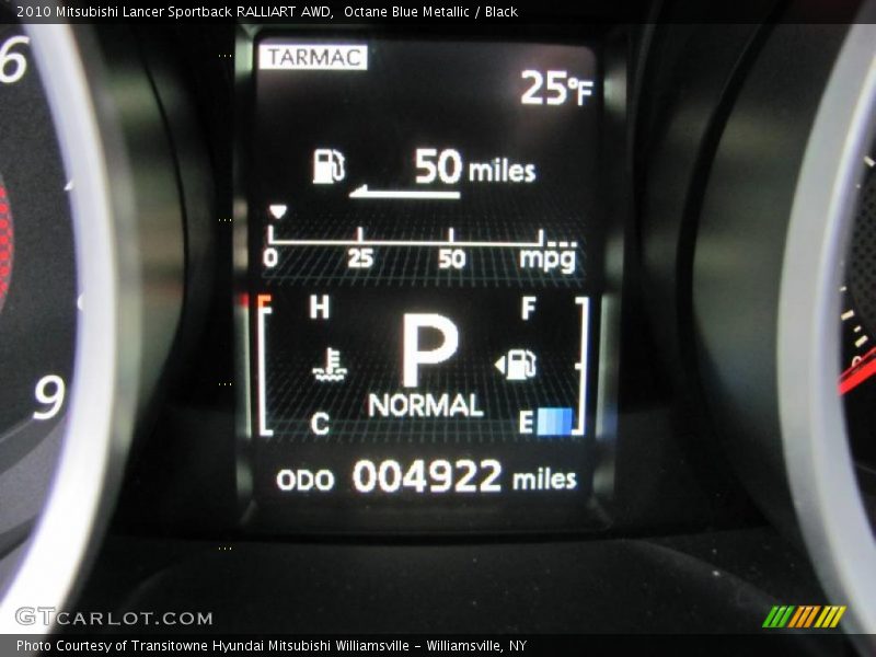 Octane Blue Metallic / Black 2010 Mitsubishi Lancer Sportback RALLIART AWD