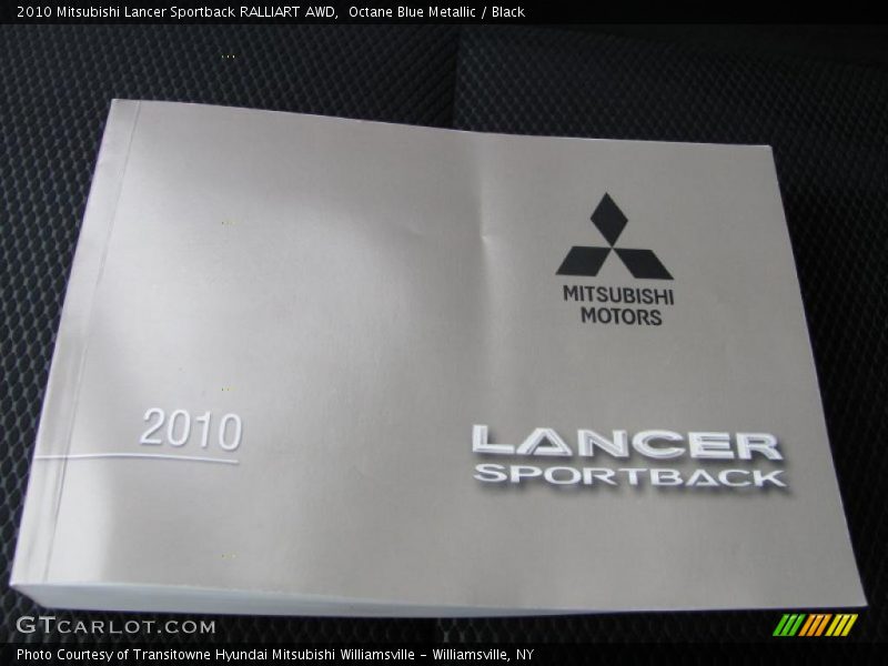 Octane Blue Metallic / Black 2010 Mitsubishi Lancer Sportback RALLIART AWD