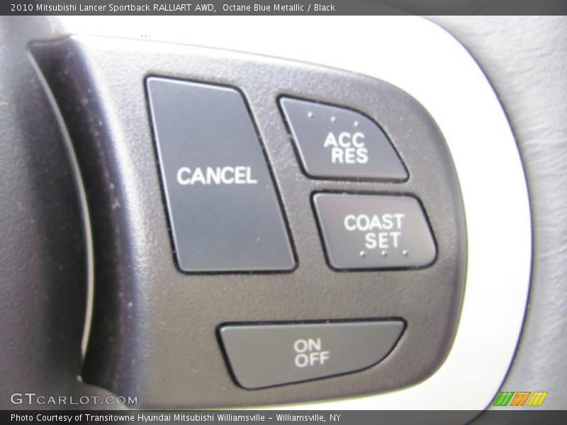 Octane Blue Metallic / Black 2010 Mitsubishi Lancer Sportback RALLIART AWD