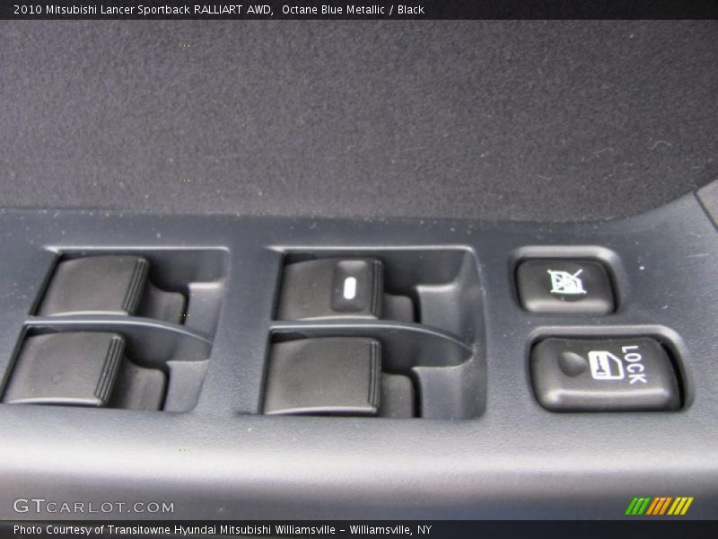 Octane Blue Metallic / Black 2010 Mitsubishi Lancer Sportback RALLIART AWD