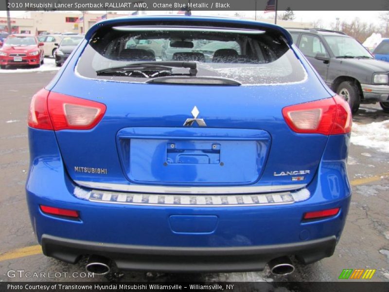 Octane Blue Metallic / Black 2010 Mitsubishi Lancer Sportback RALLIART AWD