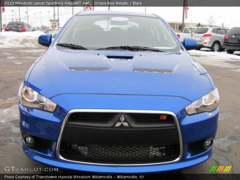 Octane Blue Metallic / Black 2010 Mitsubishi Lancer Sportback RALLIART AWD