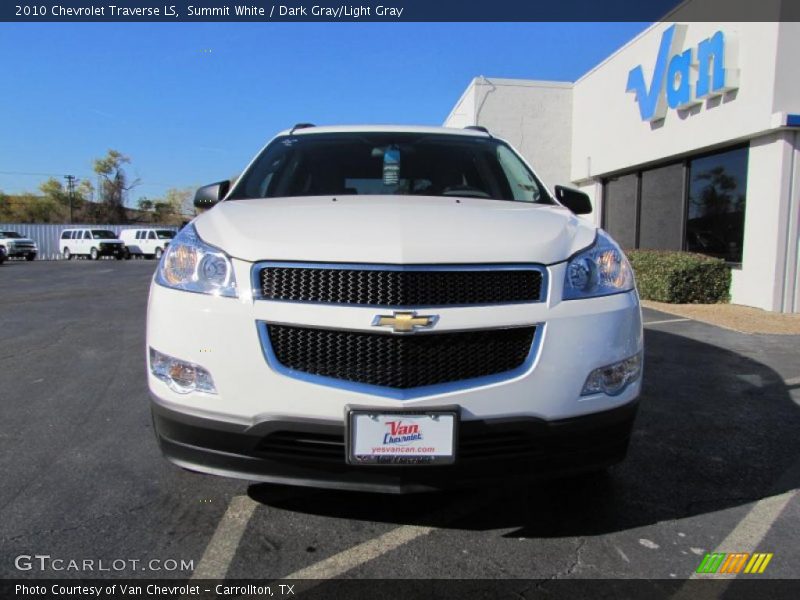 Summit White / Dark Gray/Light Gray 2010 Chevrolet Traverse LS