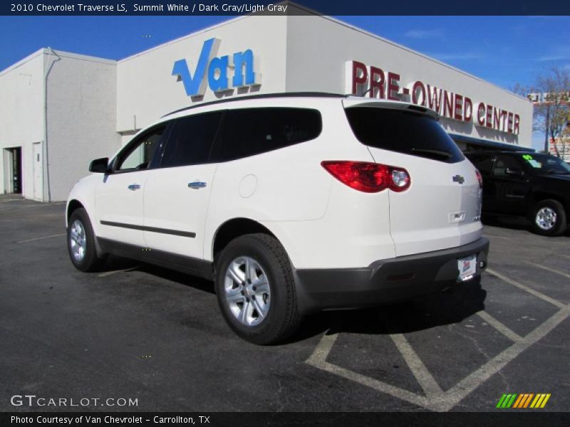 Summit White / Dark Gray/Light Gray 2010 Chevrolet Traverse LS