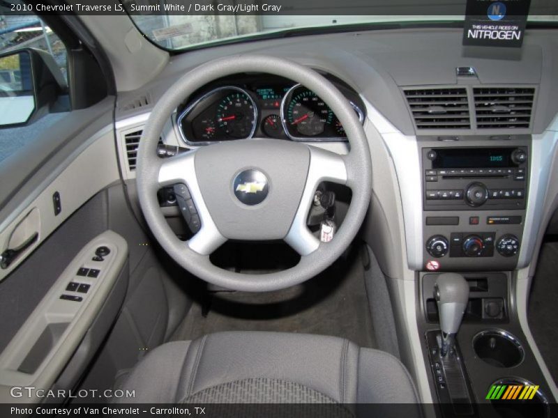 Summit White / Dark Gray/Light Gray 2010 Chevrolet Traverse LS