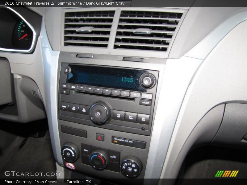 Summit White / Dark Gray/Light Gray 2010 Chevrolet Traverse LS