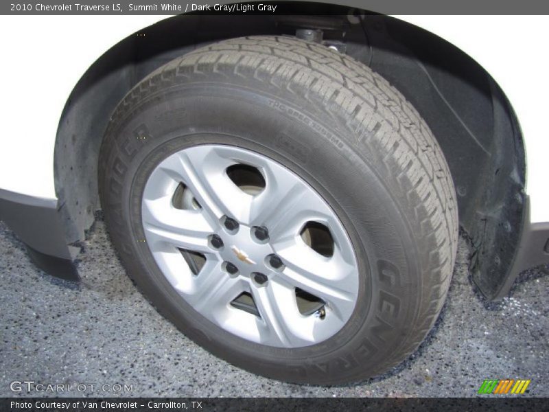 Summit White / Dark Gray/Light Gray 2010 Chevrolet Traverse LS