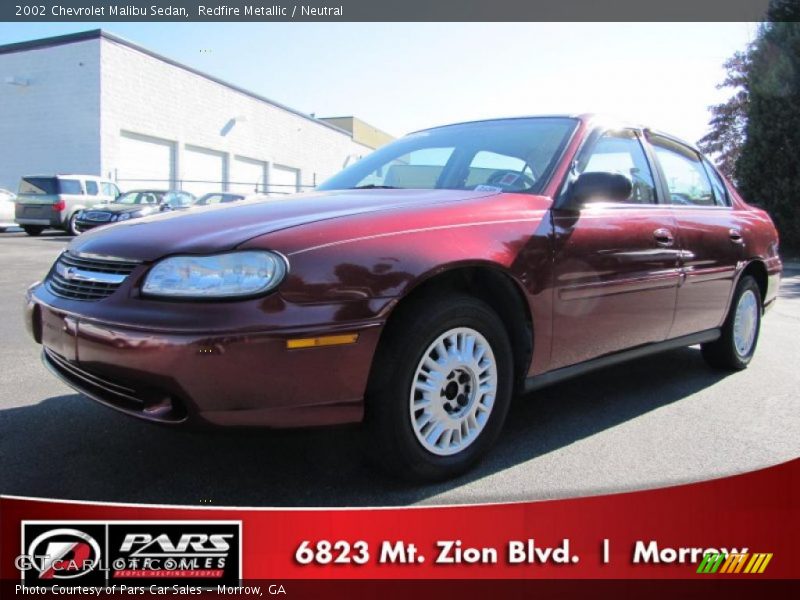Redfire Metallic / Neutral 2002 Chevrolet Malibu Sedan