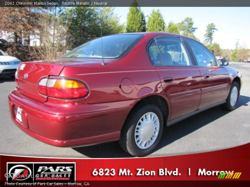 Redfire Metallic / Neutral 2002 Chevrolet Malibu Sedan